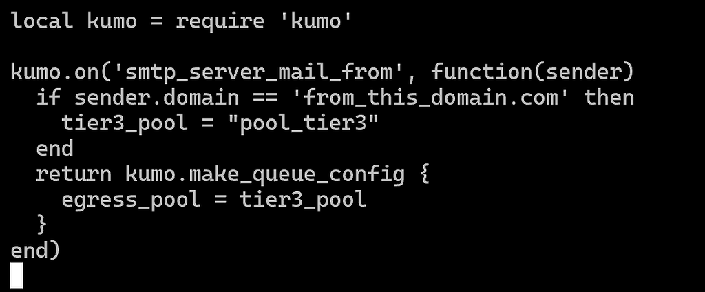 Set egress_pool based on sender from domain - get-help - KumoMTA Community